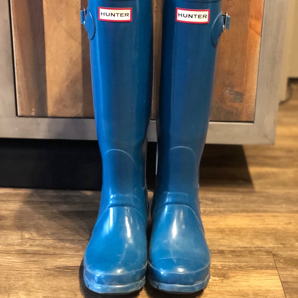 Hunter rain boots-turquoise